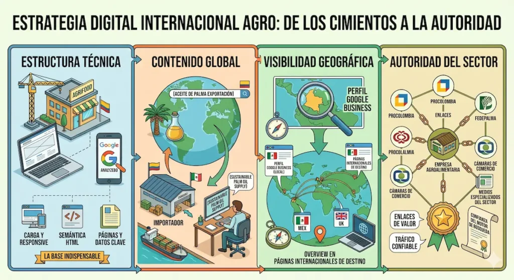 Estrategia SEO para posicionar una empresa agroindustrial exportadora