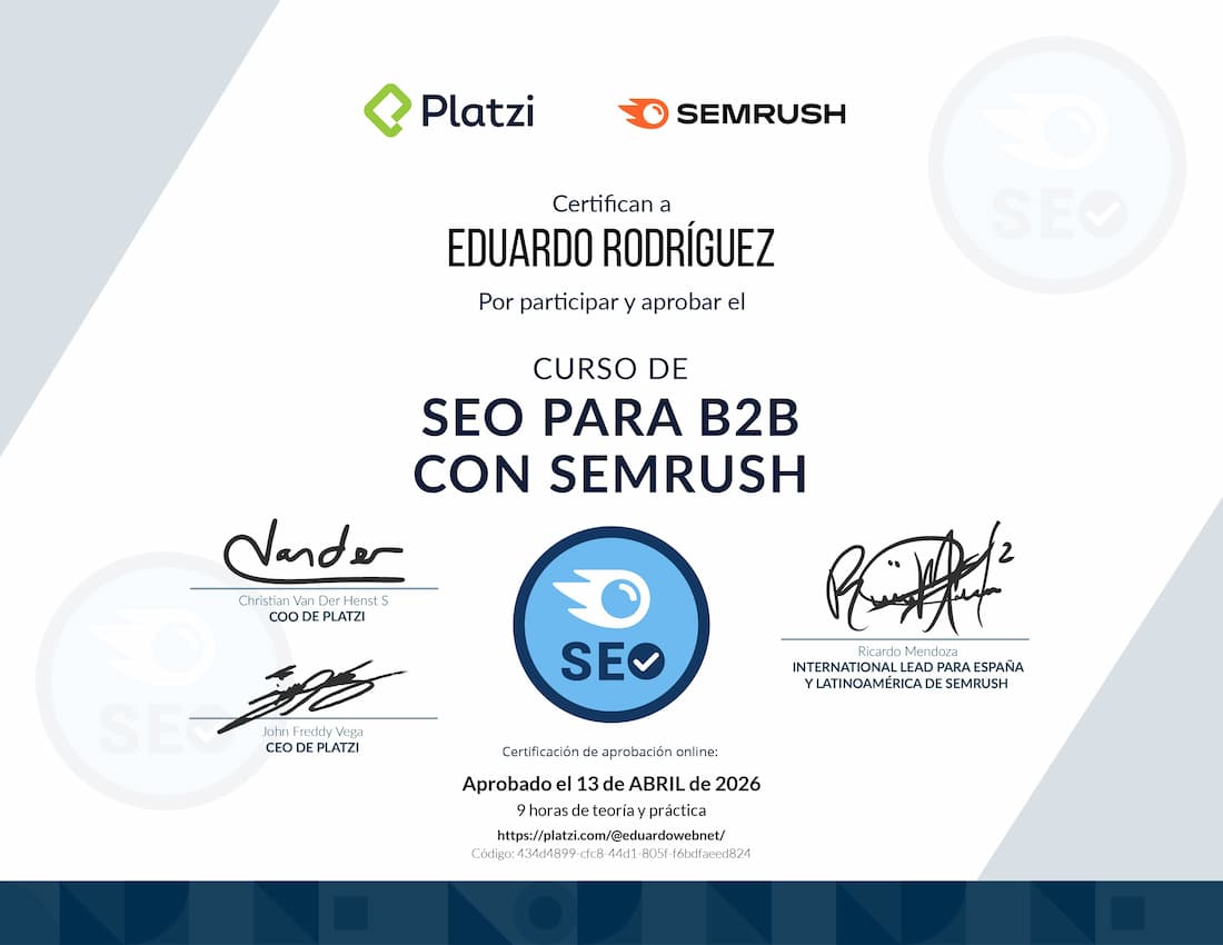 Diploploma de Semrush B2B